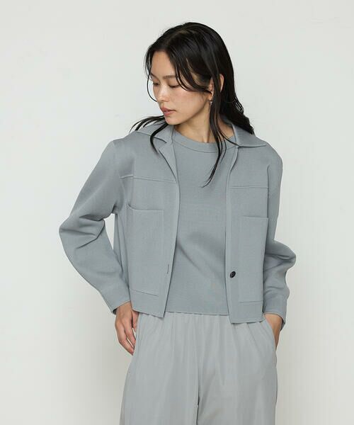 COMME CA PLATINUM / コムサ・プラチナ その他アウター | ブライトストレッチヤーン ミラノリブシャツジャケット | 詳細2