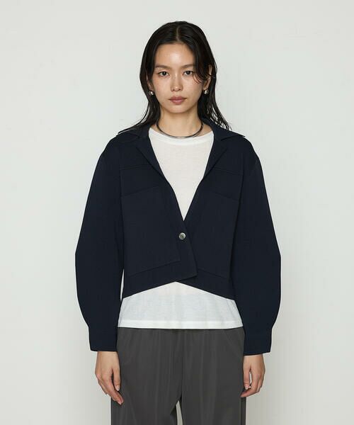 COMME CA PLATINUM / コムサ・プラチナ その他アウター | ブライトストレッチヤーン ミラノリブシャツジャケット | 詳細12