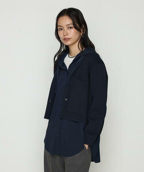 COMME CA PLATINUM / コムサ・プラチナ その他アウター | ブライトストレッチヤーン ミラノリブシャツジャケット | 詳細9