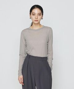 COMME CA PLATINUM / コムサ・プラチナ カットソー | コットンシアーフライス カットソー