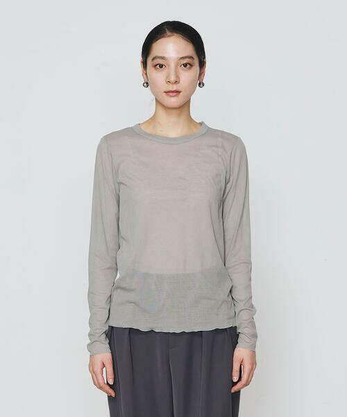 COMME CA PLATINUM / コムサ・プラチナ カットソー | コットンシアーフライス カットソー | 詳細9