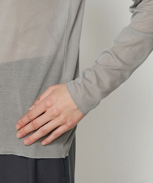 COMME CA PLATINUM / コムサ・プラチナ カットソー | コットンシアーフライス カットソー | 詳細13