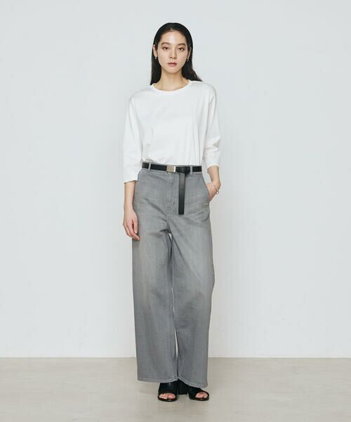 COMME CA PLATINUM / コムサ・プラチナ Tシャツ | FISCOスムース 七分袖Tシャツ | 詳細1