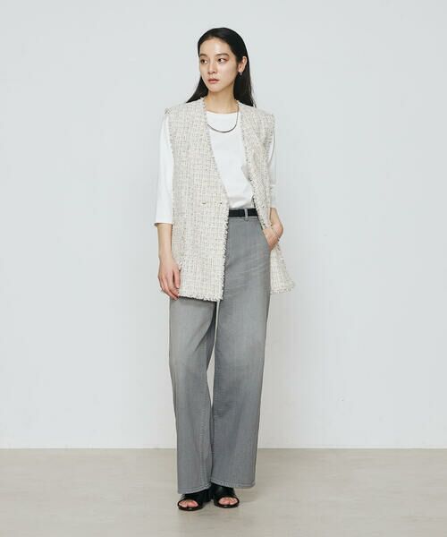 COMME CA PLATINUM / コムサ・プラチナ Tシャツ | FISCOスムース 七分袖Tシャツ | 詳細2