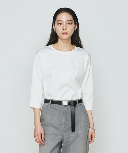 COMME CA PLATINUM / コムサ・プラチナ Tシャツ | FISCOスムース 七分袖Tシャツ | 詳細3