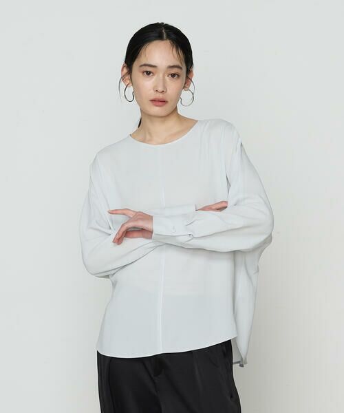 COMME CA PLATINUM / コムサ・プラチナ シャツ・ブラウス | バックサテン ドルマンスリーブプルオーバー | 詳細3