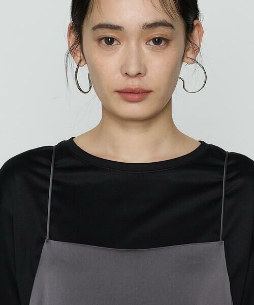 COMME CA PLATINUM / コムサ・プラチナ ロング・マキシ丈ワンピース | トリアセテート／ポリエステル キャミドレス | 詳細7