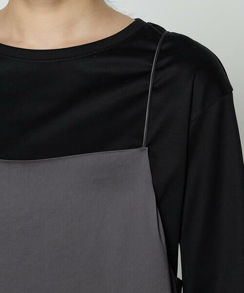 COMME CA PLATINUM / コムサ・プラチナ ロング・マキシ丈ワンピース | トリアセテート／ポリエステル キャミドレス | 詳細9