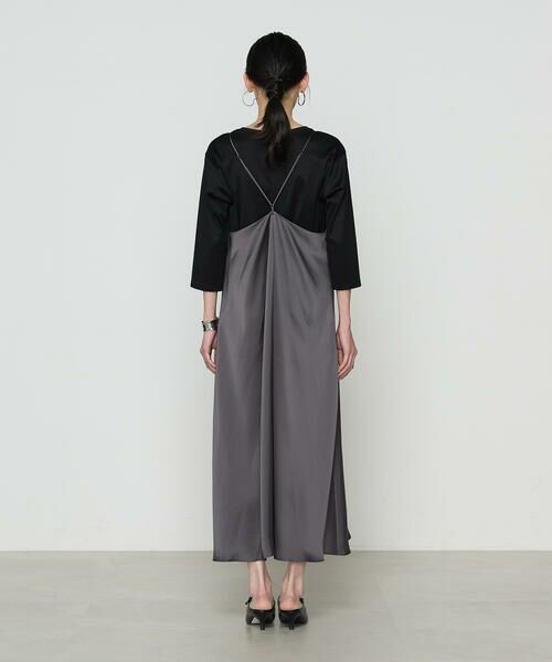 COMME CA PLATINUM / コムサ・プラチナ ロング・マキシ丈ワンピース | トリアセテート／ポリエステル キャミドレス | 詳細6