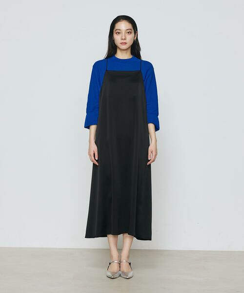 COMME CA PLATINUM / コムサ・プラチナ ロング・マキシ丈ワンピース | トリアセテート／ポリエステル キャミドレス | 詳細12