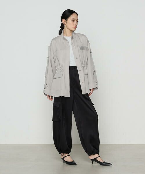 COMME CA PLATINUM / コムサ・プラチナ その他パンツ | トリアセテート／ポリエステルサテン カーゴパンツ | 詳細6