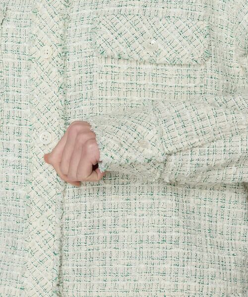 COMME CA PLATINUM / コムサ・プラチナ ベスト | サマーツイード クロプトシャツ | 詳細17