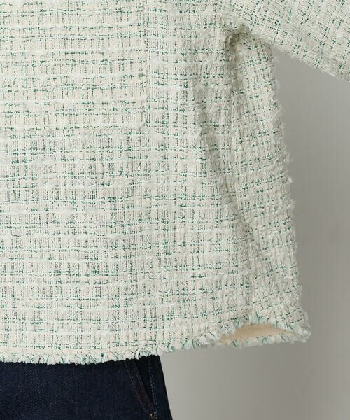 COMME CA PLATINUM / コムサ・プラチナ ベスト | サマーツイード クロプトシャツ | 詳細18