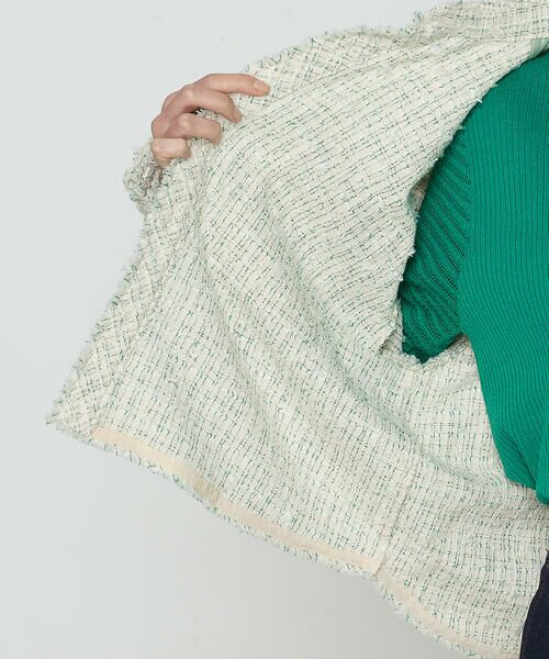 COMME CA PLATINUM / コムサ・プラチナ ベスト | サマーツイード クロプトシャツ | 詳細19