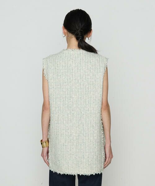 COMME CA PLATINUM / コムサ・プラチナ ベスト | サマーツイード ジレ | 詳細16