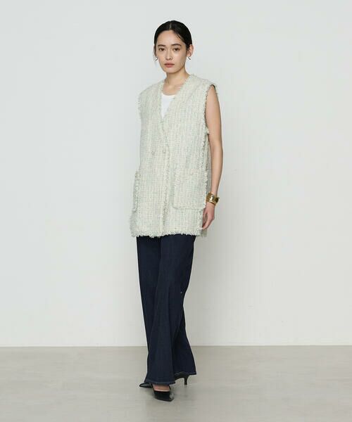 COMME CA PLATINUM / コムサ・プラチナ ベスト | サマーツイード ジレ | 詳細10