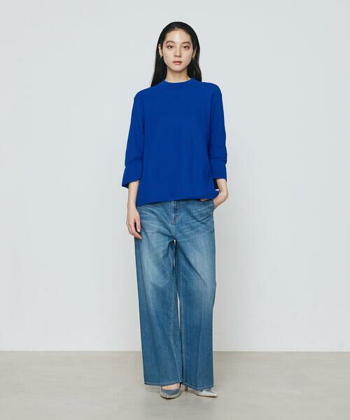 COMME CA PLATINUM / コムサ・プラチナ ニット・セーター | 鹿の子編み袖 フリルプルオーバー | 詳細12