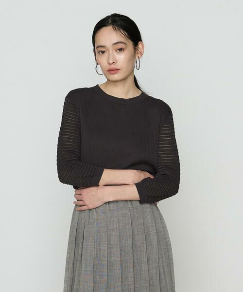 COMME CA PLATINUM / コムサ・プラチナ ニット・セーター | コットンシルク クルーネックプルオーバー | 詳細3