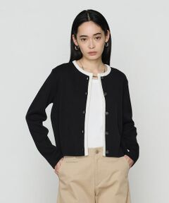 COMME CA PLATINUM / コムサ・プラチナ カーディガン・ボレロ | ボーダー／バイカラー カーディガン