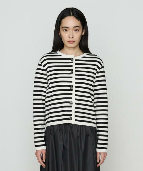 COMME CA PLATINUM / コムサ・プラチナ カーディガン・ボレロ | ボーダー／バイカラー カーディガン | 詳細5