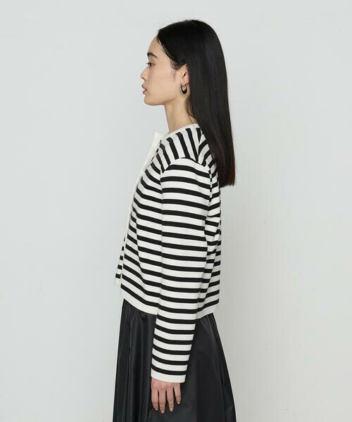 COMME CA PLATINUM / コムサ・プラチナ カーディガン・ボレロ | ボーダー／バイカラー カーディガン | 詳細6