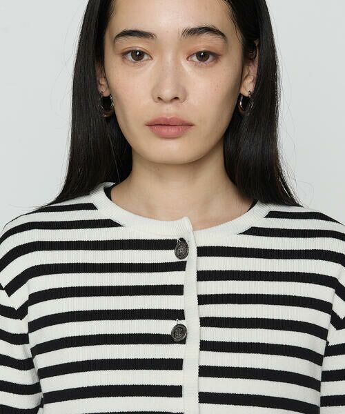 COMME CA PLATINUM / コムサ・プラチナ カーディガン・ボレロ | ボーダー／バイカラー カーディガン | 詳細8