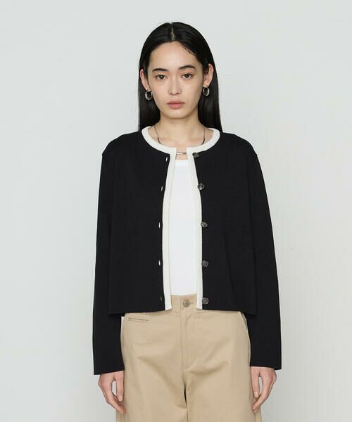 COMME CA PLATINUM / コムサ・プラチナ カーディガン・ボレロ | ボーダー／バイカラー カーディガン | 詳細14