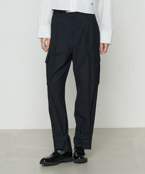 COMME CA PLATINUM/コムサ・プラチナ 【セットアップ対応】T/W2WAYストレッチ ストレッチ カーゴパンツ 09:ネイビー 7号 COMME CA PLATINUM/コムサ・プラチナ 【セットアップ対応】T/W2WAYストレッチ ストレッチ カーゴパンツ 09:ネイビー 7号