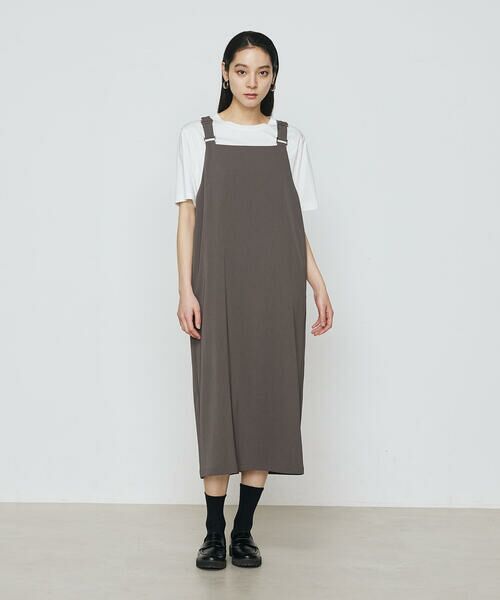 COMME CA PLATINUM / コムサ・プラチナ ロング・マキシ丈スカート | ツイミーツイルへビー ジャンパースカート | 詳細2