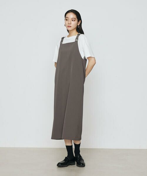 COMME CA PLATINUM / コムサ・プラチナ ロング・マキシ丈スカート | ツイミーツイルへビー ジャンパースカート | 詳細3