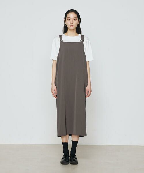 COMME CA PLATINUM / コムサ・プラチナ ロング・マキシ丈スカート | ツイミーツイルへビー ジャンパースカート | 詳細4
