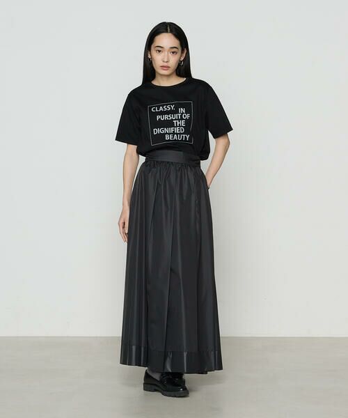 COMME CA PLATINUM / コムサ・プラチナ ロング・マキシ丈スカート | 高密度タフタ スカート | 詳細5
