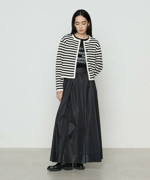 COMME CA PLATINUM / コムサ・プラチナ ロング・マキシ丈スカート | 高密度タフタ スカート | 詳細6
