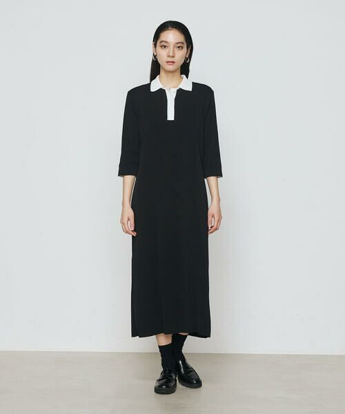COMME CA PLATINUM / コムサ・プラチナ ニット・セーター | ポロ襟 ニットドレス | 詳細1