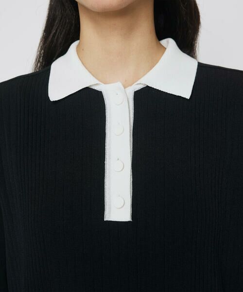 COMME CA PLATINUM / コムサ・プラチナ ニット・セーター | ポロ襟 ニットドレス | 詳細7