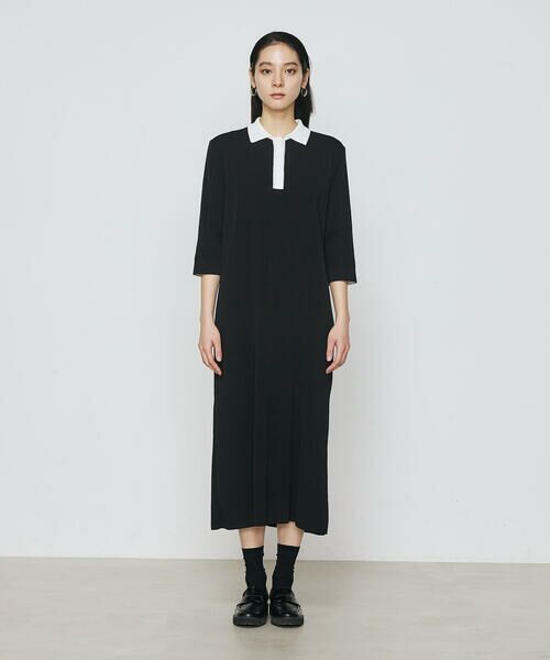 COMME CA PLATINUM / コムサ・プラチナ ニット・セーター | ポロ襟 ニットドレス | 詳細3