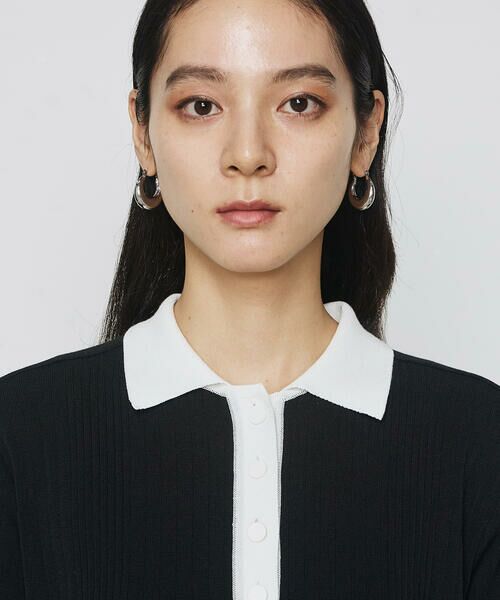 COMME CA PLATINUM / コムサ・プラチナ ニット・セーター | ポロ襟 ニットドレス | 詳細6