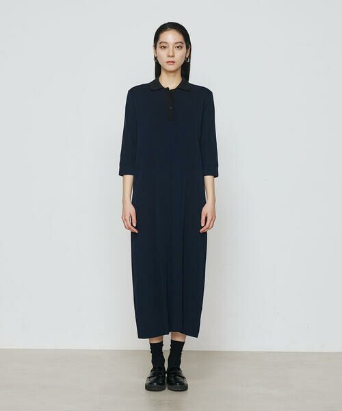 COMME CA PLATINUM / コムサ・プラチナ ニット・セーター | ポロ襟 ニットドレス | 詳細12
