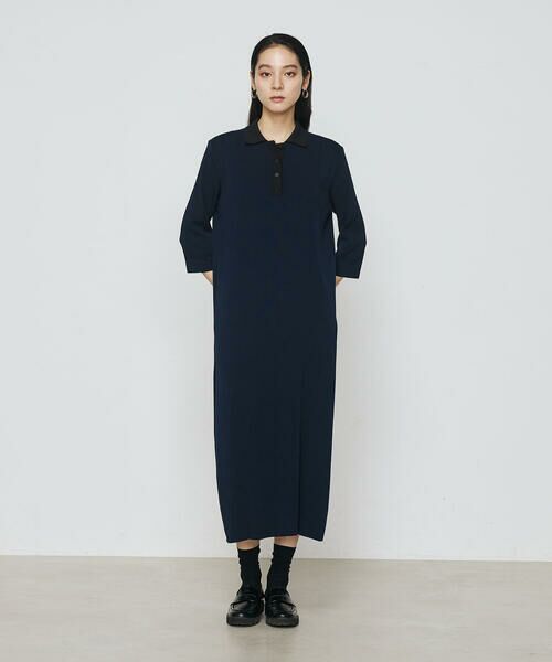 COMME CA PLATINUM / コムサ・プラチナ ニット・セーター | ポロ襟 ニットドレス | 詳細13