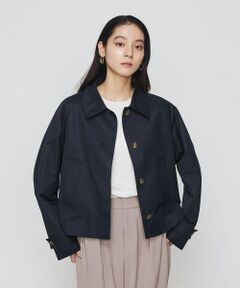 COMME CA PLATINUM / コムサ・プラチナ ブルゾン | シャンブレー ショートブルゾン