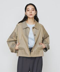 COMME CA PLATINUM / コムサ・プラチナ ブルゾン | シャンブレー ショートブルゾン