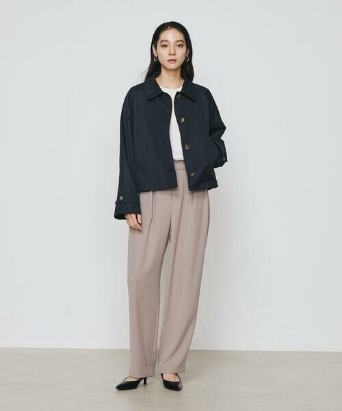 COMME CA PLATINUM / コムサ・プラチナ ブルゾン | シャンブレー ショートブルゾン | 詳細1