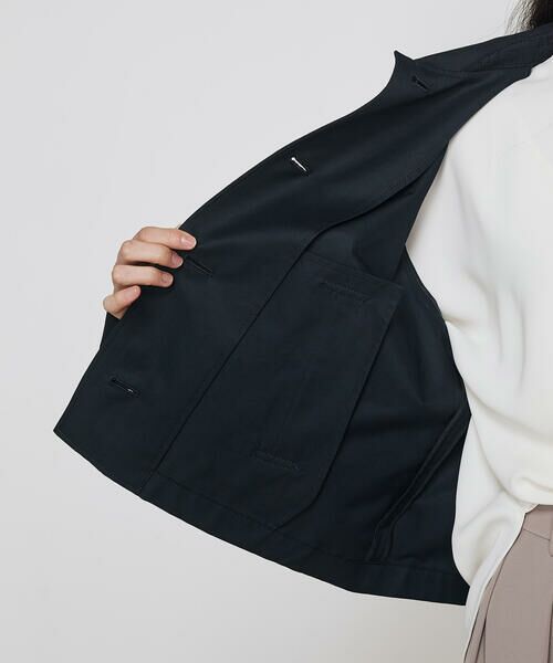 COMME CA PLATINUM / コムサ・プラチナ ブルゾン | シャンブレー ショートブルゾン | 詳細11