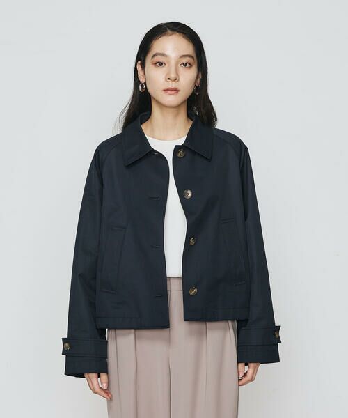 COMME CA PLATINUM / コムサ・プラチナ ブルゾン | シャンブレー ショートブルゾン | 詳細2