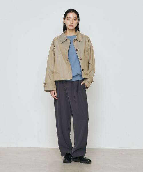 COMME CA PLATINUM / コムサ・プラチナ ブルゾン | シャンブレー ショートブルゾン | 詳細14