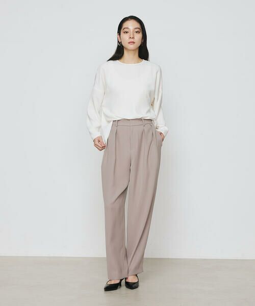 COMME CA PLATINUM / コムサ・プラチナ スラックス・ドレスパンツ | ポリエステルツイル ツータックパンツ | 詳細2