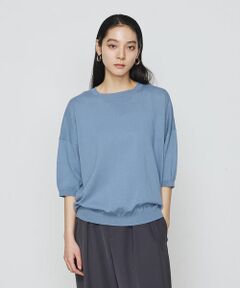 COMME CA PLATINUM / コムサ・プラチナ ニット・セーター | 強撚天竺編 ニットプルオーバー