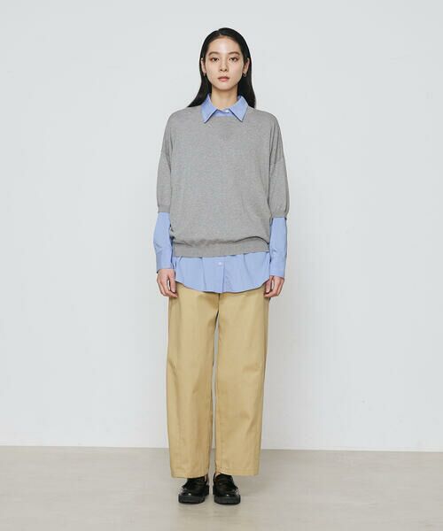 COMME CA PLATINUM / コムサ・プラチナ ニット・セーター | 強撚天竺編 ニットプルオーバー | 詳細1