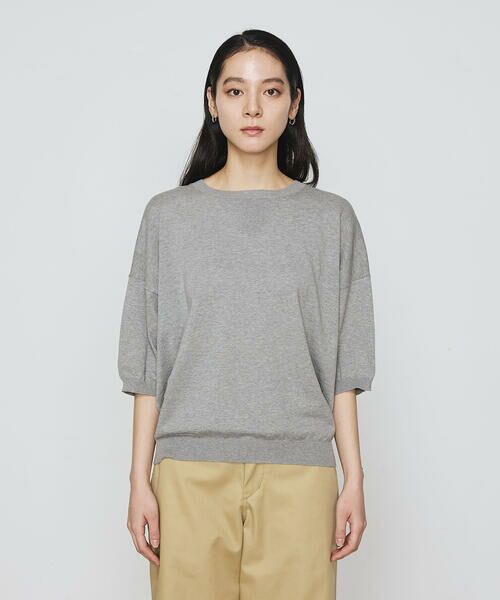 COMME CA PLATINUM / コムサ・プラチナ ニット・セーター | 強撚天竺編 ニットプルオーバー | 詳細10