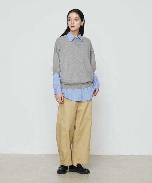 COMME CA PLATINUM / コムサ・プラチナ ニット・セーター | 強撚天竺編 ニットプルオーバー | 詳細2